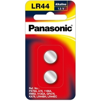 Panasonic LR44 Micro Alkaline Calculator Coin Battery 2 Pack