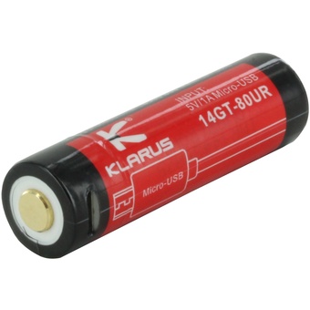 Klarus 14GT-80UR Li-Ion Battery with Micro USB Charging 800mAh