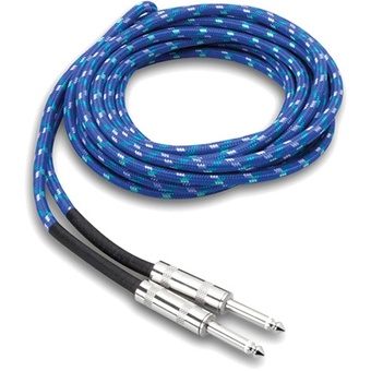 Hosa 3GT Cloth Guitar Cable (Blue/Green/White 5.5m)