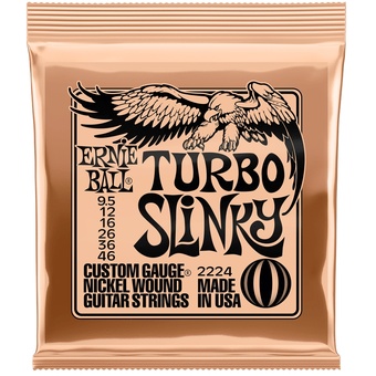 Ernie Ball Turbo Slinky Nickel Wound Electric Guitar Strings (9.5-46 Gauge)