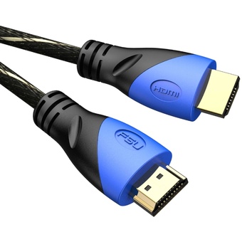 FSU Gold Plated Nylon HDMI Cable (1.5m, Blue)