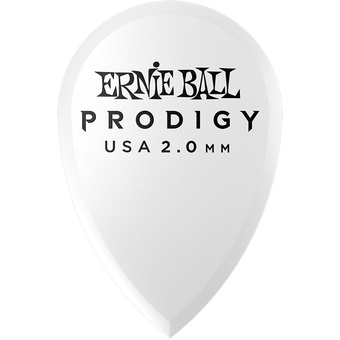 Ernie Ball Prodigy Guitar Pick White Teardrop - 2mm (6-Pack)