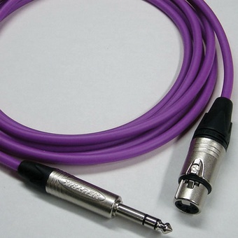 Canare Starquad XLRF-TRSM Cable (Purple, 75')