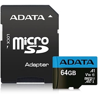 ADATA Premier microSDHC UHS-I A1 V10 Card with Adapter (64GB)