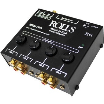 Rolls MX44 Pro 4-Channel Stereo RCA & 3.5mm Mixer