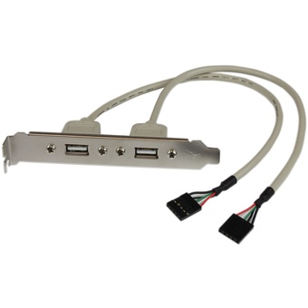 StarTech 2-Port USB A Female Slot Plate Adapter