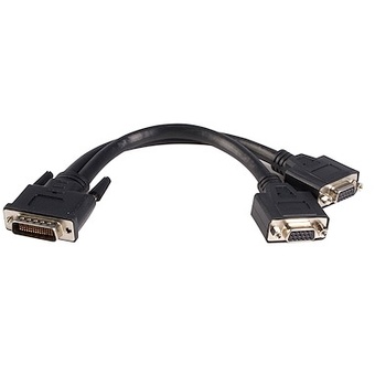 StarTech LFH 59 Male to Dual Female VGA DMS 59 Cable (20.3cm)