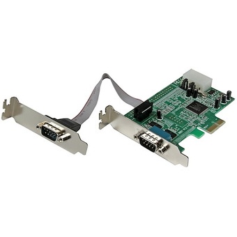 StarTech 2 Port Low Profile Native RS232 PCI Express Serial Card with 16550 UART