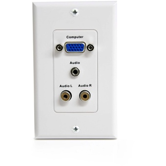 StarTech 15-Pin Female VGA Wall Plate with 3.5mm (White)