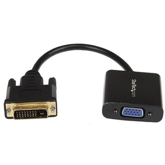 StarTech DVI-D Male to VGA Female Active Adapter Converter Cable (Black, 24.8cm)