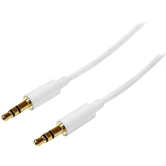 StarTech Slim 3.5mm Stereo Audio Cable (2m, White)