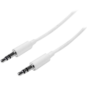 StarTech Slim 3.5mm Stereo Audio Cable (1m, White)