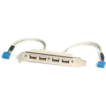 StarTech 4-Port USB A Female Slot Plate Adapter