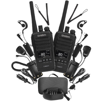 Uniden UH755-2DLX 5 Watt UHF CB Splash-Proof Handheld Radio (Deluxe Pack)