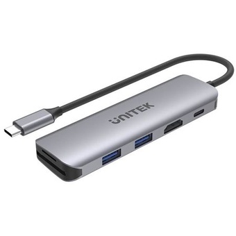 UNITEK uHUB P5+ 6-in-1 USB 3.1 Mulit-Port Hub with USB-C Connector