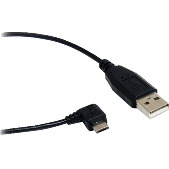 StarTech USB 2.0 Type-A Male to Right-Angle Micro-USB Male Cable (1.8m, Black)