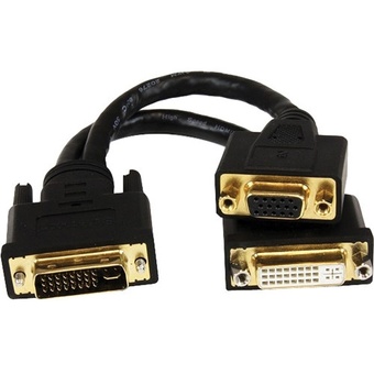 StarTech DVI-I Male to DVI-D and VGA Female Wyse Splitter Cable (0.2m)