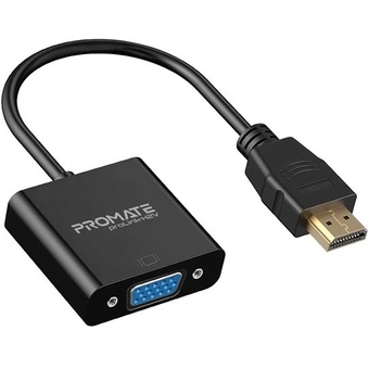 Promate ProLink-H2V HDMI to VGA Adaptor Kit (Black)