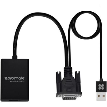 Promate ProLink-V2H VGA to HDMI Adaptor Kit with Audio Support