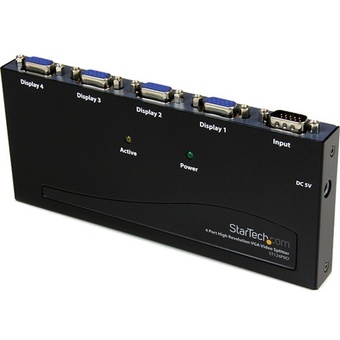StarTech 4-Port High Resolution VGA Video Splitter (Black)