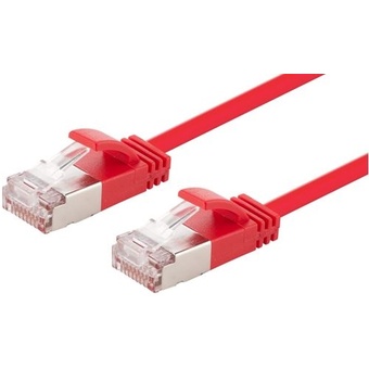 DYNAMIX Cat6A S/FTP Slimline Shielded 10G Patch Lead (Red, 0.25m)