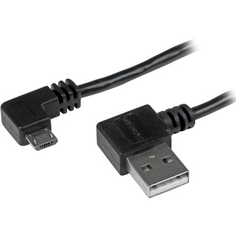 StarTech Micro-USB Cable with Right-Angled Connectors (Black, 1m)