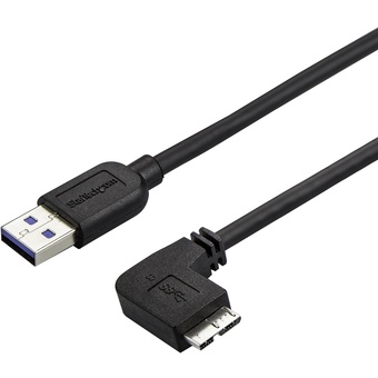 StarTech Slim Micro USB 3.0 Cable - M/M Right Angle (0.5m)