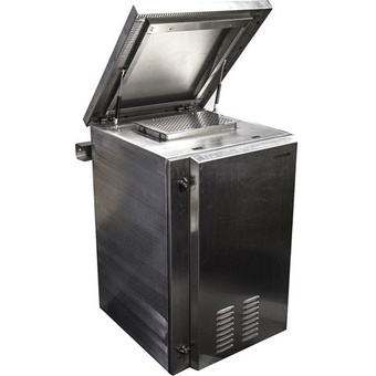 DYNAMIX 12RU Stainless Vented Outdoor Wall Mount Cabinet (610 x 400 x 600mm, Silver)