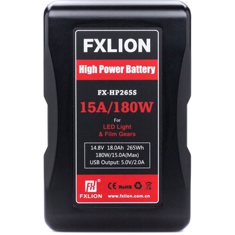 Fxlion FX-HP265S 14.8V Lithium-Ion V-Mount Battery (18Ah, 265Wh)