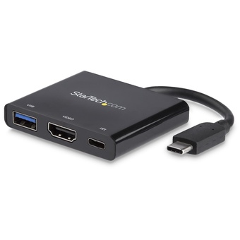 StarTech USB-C Multiport Adapter with HDMI and USB 3.0 Port (Black)