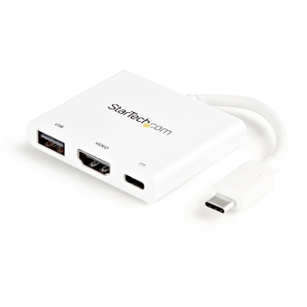StarTech USB-C Multiport Adapter with HDMI and USB 3.0 Port (White)