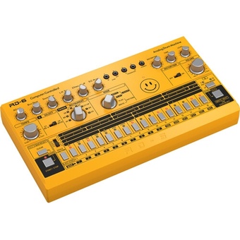 Behringer Rhythm Designer RD-6 Analog Drum Machine with 64-Step Sequencer (Yellow)