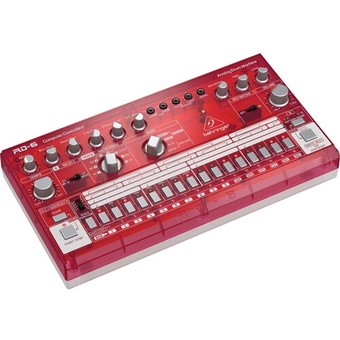 Behringer Rhythm Designer RD-6 Analog Drum Machine with 64-Step Sequencer (Red Translucent)