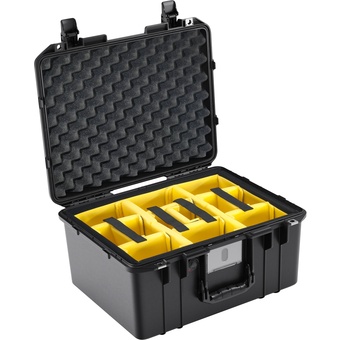 Pelican 1557AirWD Hard Carry Case (Black, Padded Dividers)