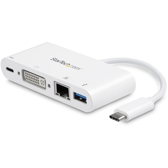 StarTech USB-C Multiport Adapter - PD - DVI - GbE