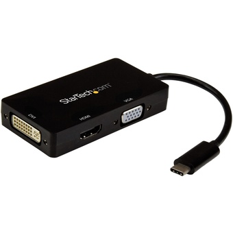 StarTech USB-C Multiport Video Adapter 3-in-1 4K 30Hz (Black)
