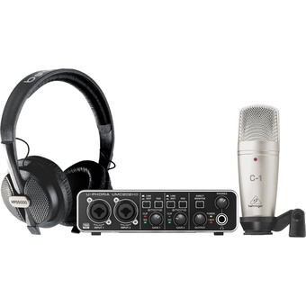 Behringer U-PHORIA STUDIO PRO Recording Bundle with UMC202HD Interface, Condenser Mic & Headphones