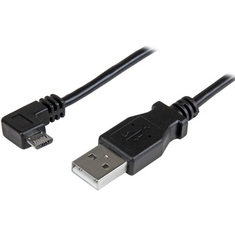 StarTech Right Angle Micro USB Cable 24AWG (0.5m, Black)