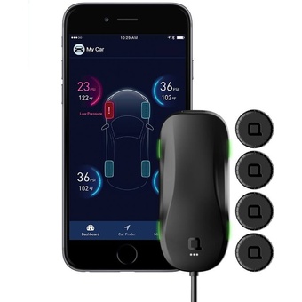 Nonda ZUS Smart Tyre Pressure Monitor with ZUS USB Car Charger and Finder