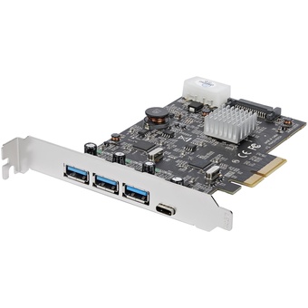 StarTech 4-Port USB 3.1 PCIe Card - 3x USB-A and 1x USB-C