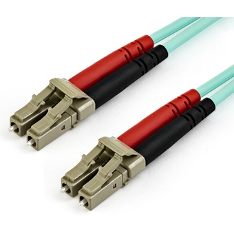StarTech OM4 LC to LC Multimode Duplex Fiber Optic Patch Cable (10m)
