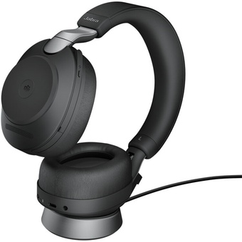 Jabra Evolve2 85 Noise-Canceling Wireless Over-Ear Headset with Stand (Microsoft Teams, USB Type-A)
