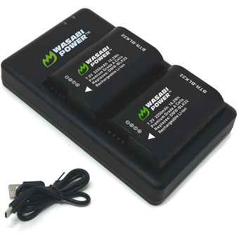 Wasabi Power BLK22 Battery and Dual Charger for Panasonic