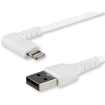 Startech White Angled Lightning to USB Cable (1m)