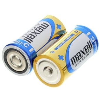 Maxell Alkaline Size C Battery (2 Pack)