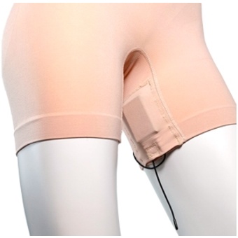 URSA Shorties - Women's Form Fitting Shape Wear for Wireless Transmitters - (Large, Beige)
