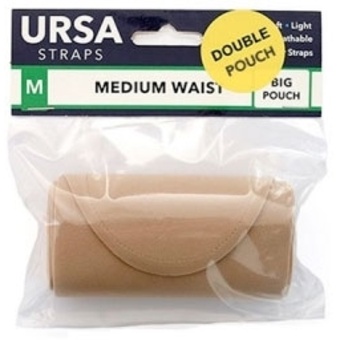 Ursa Waist Strap with Two Big Pouches for Wireless Transmitters (Medium, Beige)