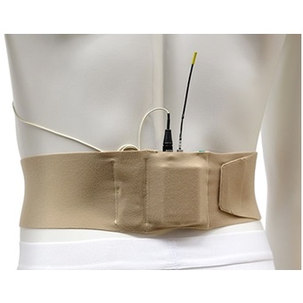 Ursa Waist Strap with Big Pouch for Wireless Transmitters (Small, Beige)
