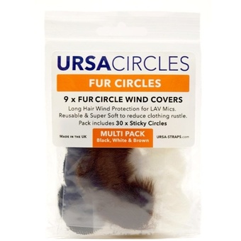 Ursa Fur Circles Lav Covers (3x Black, 3x Brown, 3x White, with 30x Stickies)