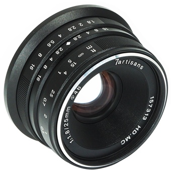 7Artisans 25mm f/1.8 Lens for Sony E (Black)